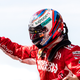 Kimi Raikkonen celebrating after the U.S. Grand Prix.